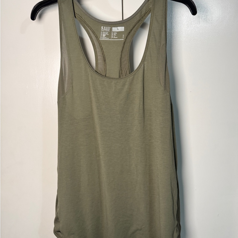 5.11 Tactical Olive Green Women's Racerback Tank Top L